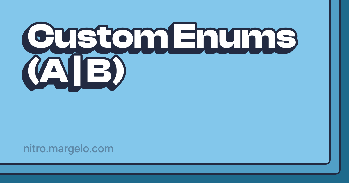 Custom Enums (A | B) | Nitro Modules